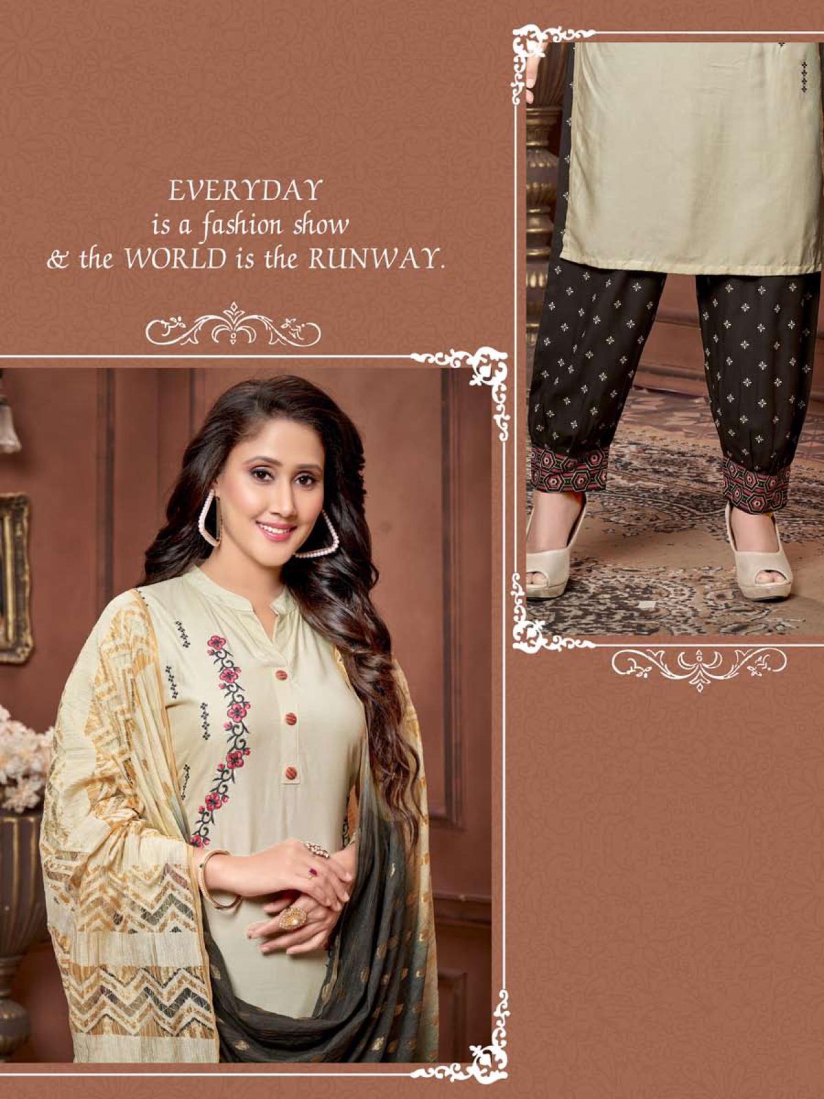 Bonie Mitali Fancy Wear Rayon Embroidery Heavy Ready Made Collection